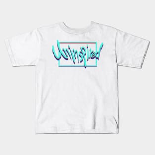 Uninspired neon blue red and navy typography Kids T-Shirt